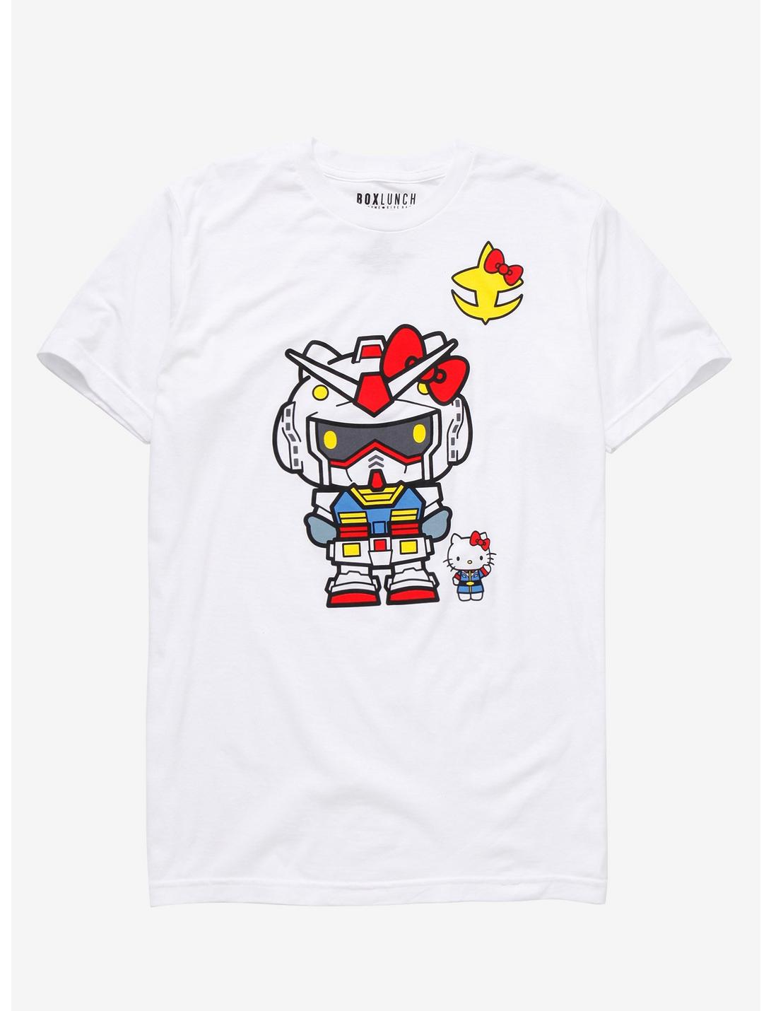 Gundam x Hello Kitty RX-78-2 Gundam T-Shirt - BoxLunch Exclusive, OFF WHITE, hi-res