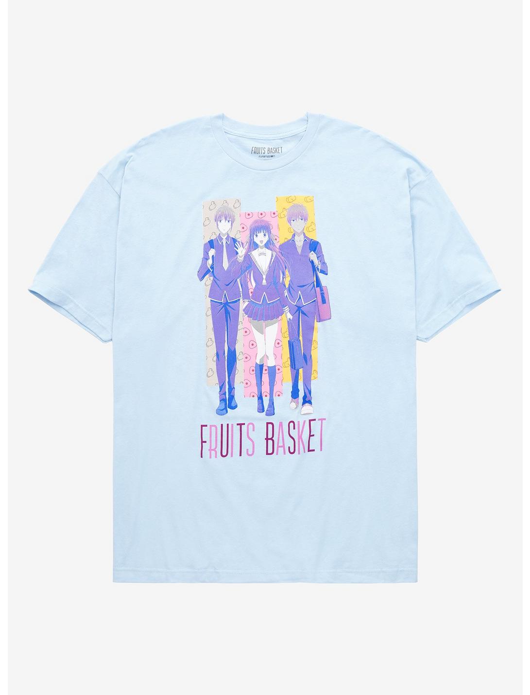 Fruits Basket Trio Panel T-Shirt - BoxLunch Exclusive, LIGHT BLUE, hi-res