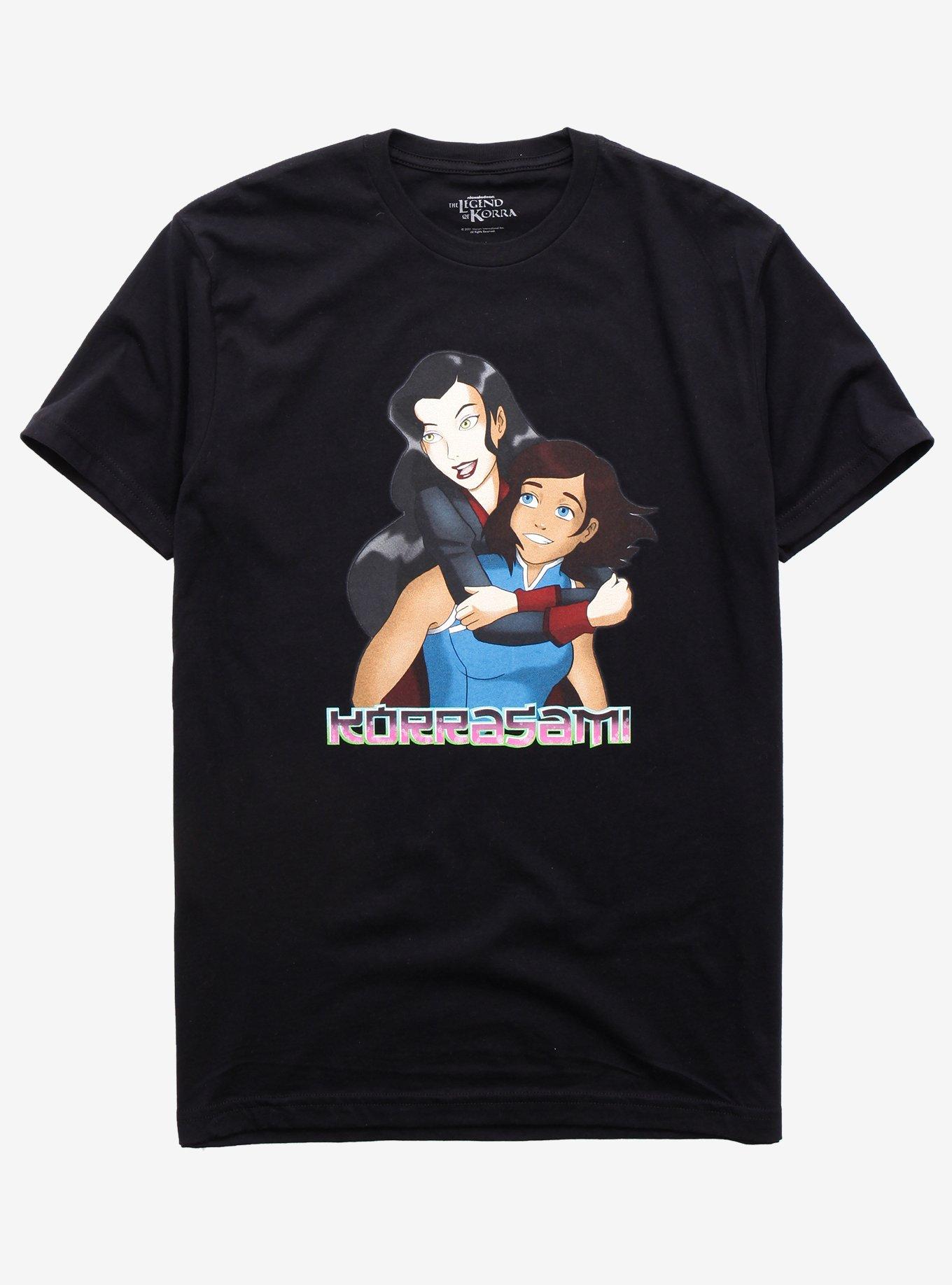 The Legend of Korra Korrasami T-Shirt - BoxLunch Exclusive, BLACK, hi-res