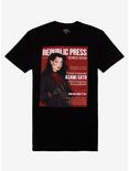 The Legend of Korra Asami Republic Press T-Shirt - BoxLunch Exclusive, BLACK, hi-res