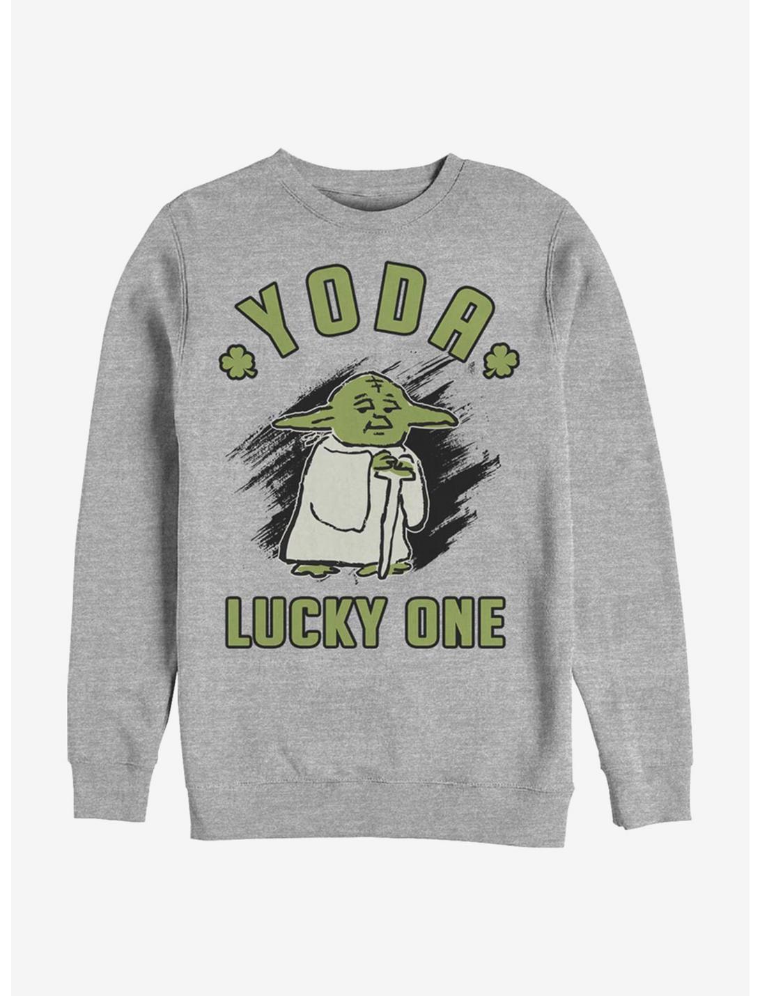 Star Wars Doodle Yoda Lucky Sweatshirt, ATH HTR, hi-res