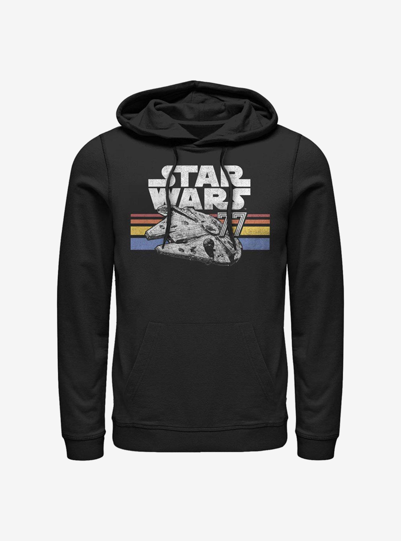 Star Wars Vintage Falcon Stripes Hoodie BLACK BoxLunch