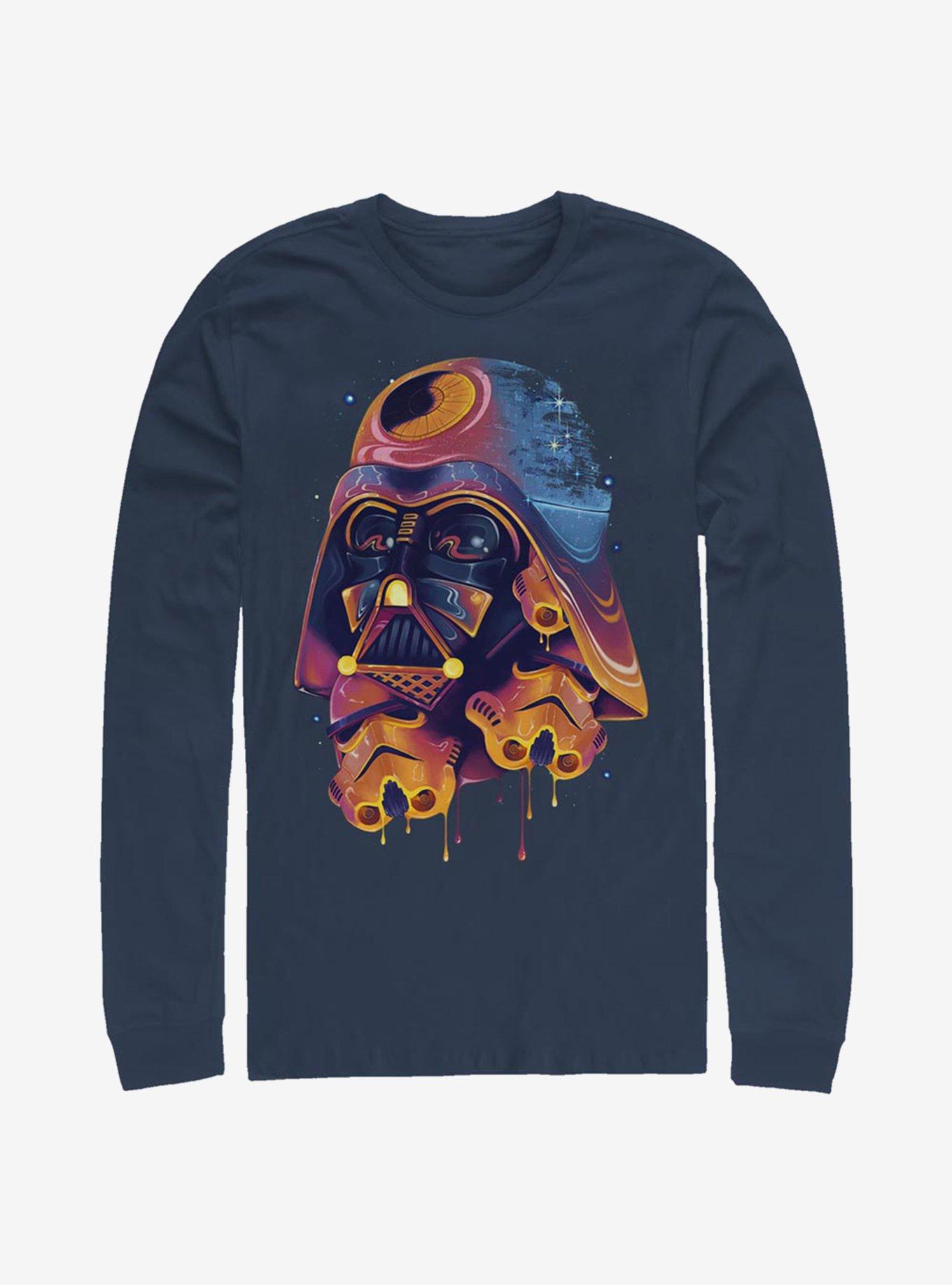 Star Wars Color Melted Vader Long-Sleeve T-Shirt, NAVY, hi-res