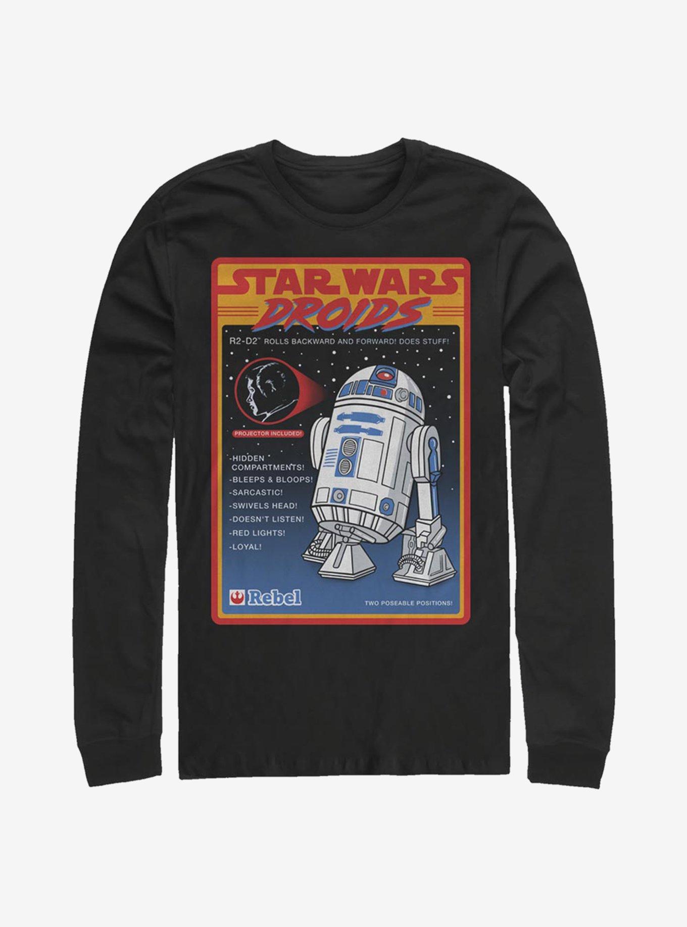 Star Wars Droid Figure Long-Sleeve T-Shirt, BLACK, hi-res