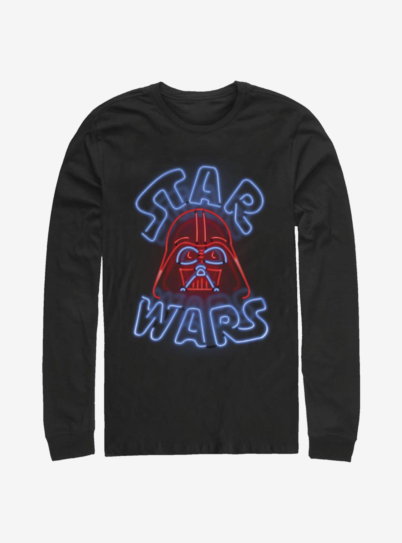 Star Wars Vader Neon Sign Long-Sleeve T-Shirt, BLACK, hi-res