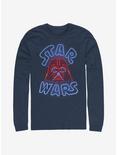 Star Wars Vader Neon Sign Long-Sleeve T-Shirt, NAVY, hi-res