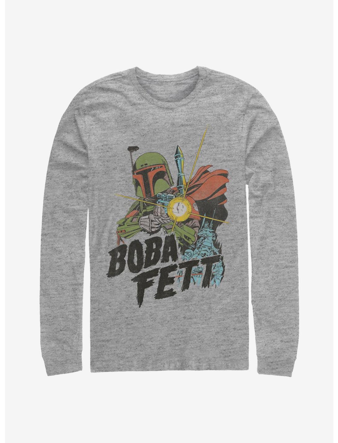 Star Wars Retro Boba Long-Sleeve T-Shirt, ATH HTR, hi-res