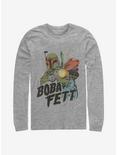 Star Wars Retro Boba Long-Sleeve T-Shirt, ATH HTR, hi-res