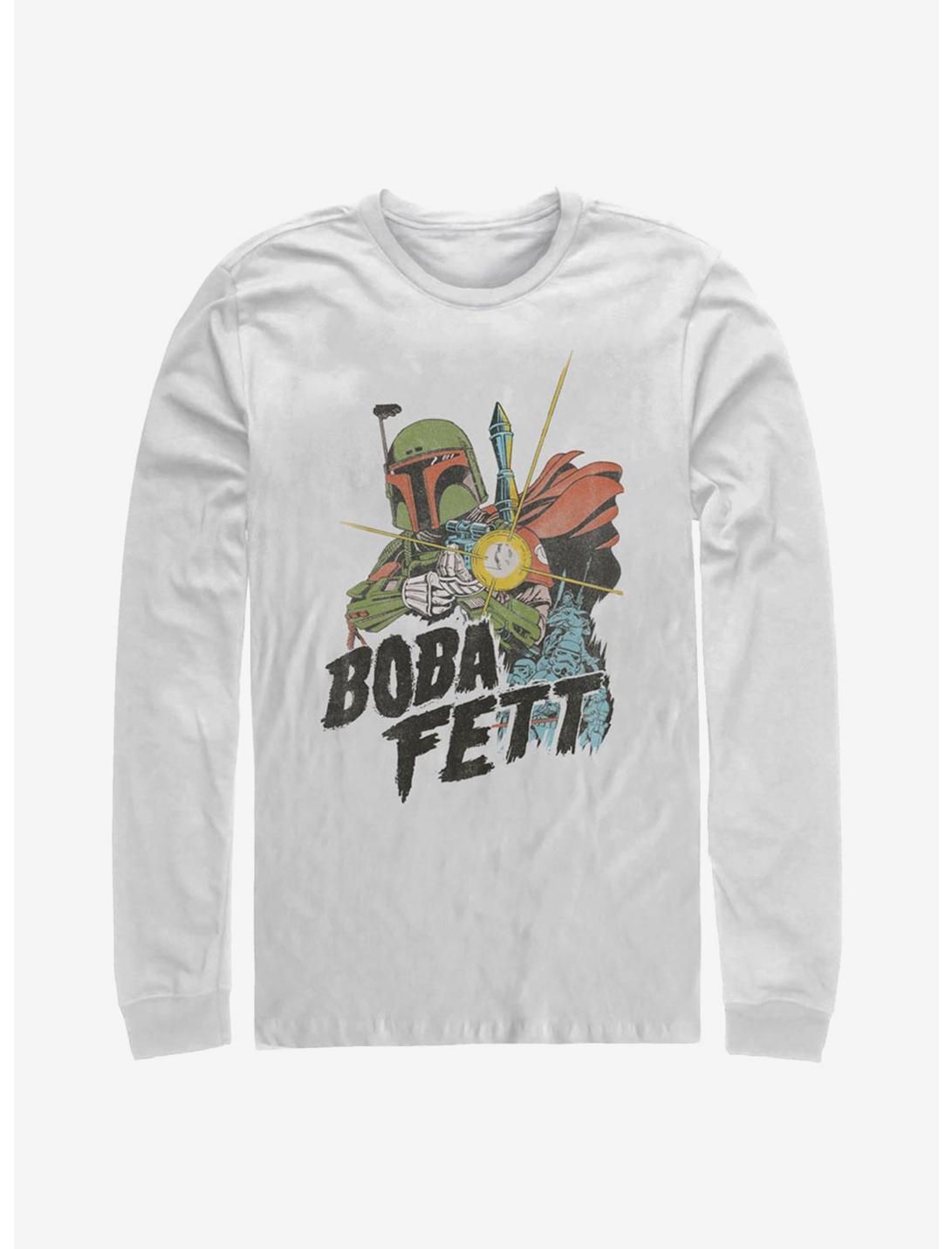 Star Wars Retro Boba Long-Sleeve T-Shirt, WHITE, hi-res