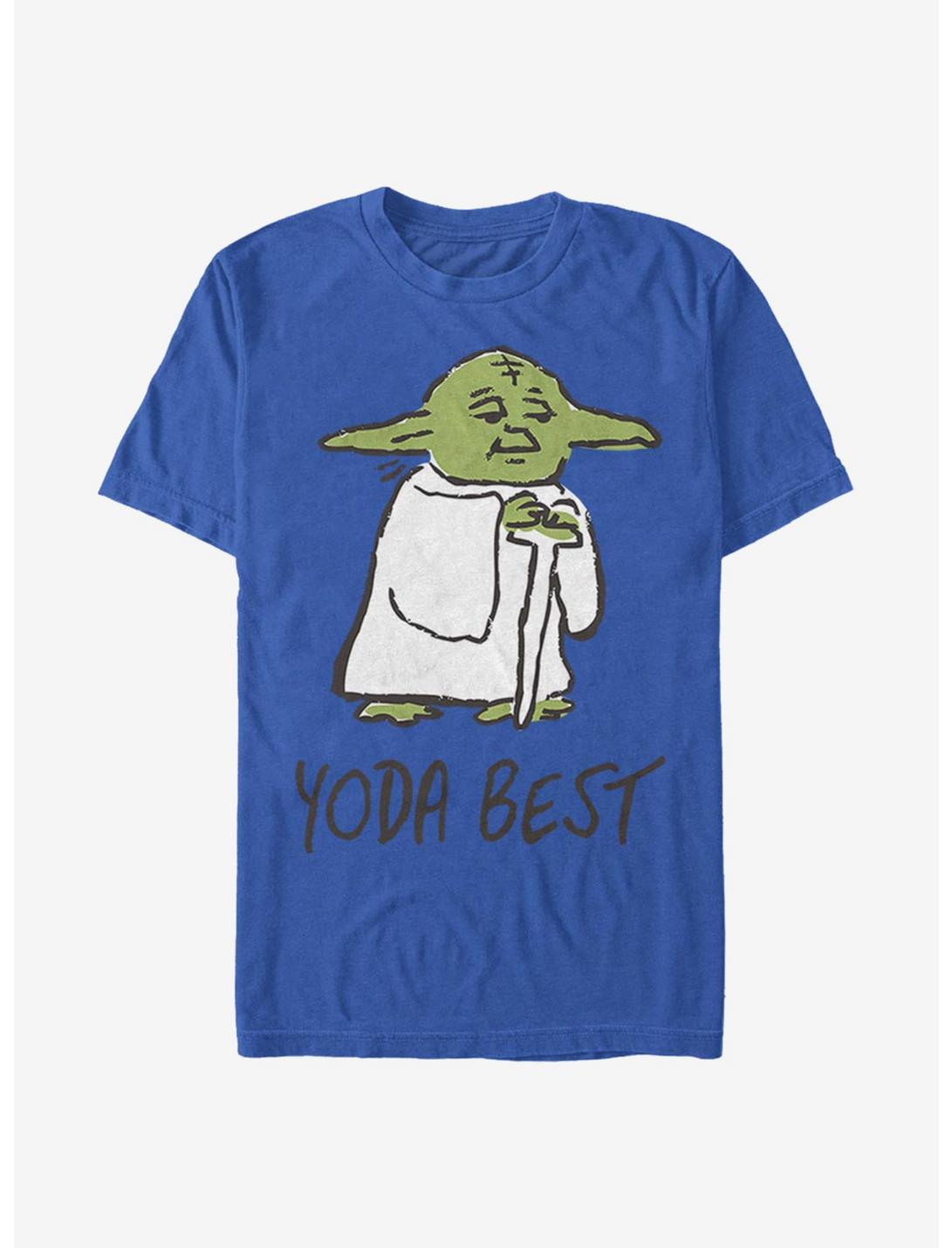 Star Wars Yoda Best Doodle T-Shirt, ROYAL, hi-res