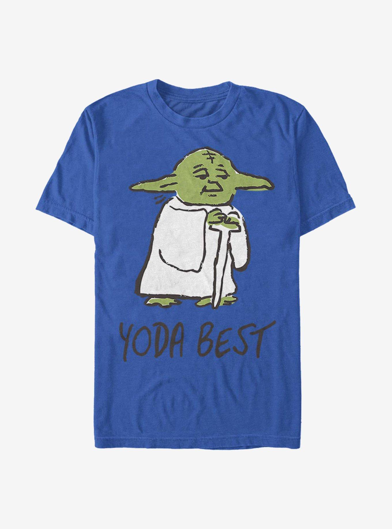 Star Wars Yoda Best Doodle T-Shirt, ROYAL, hi-res