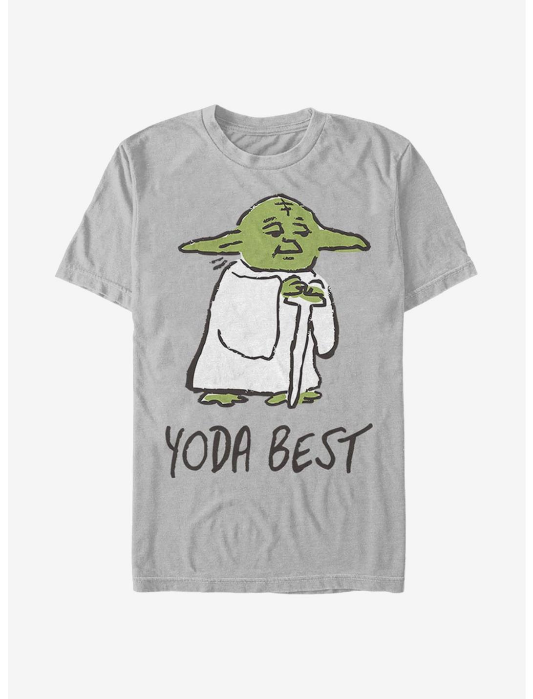 Star Wars Yoda Best Doodle T-Shirt, SILVER, hi-res