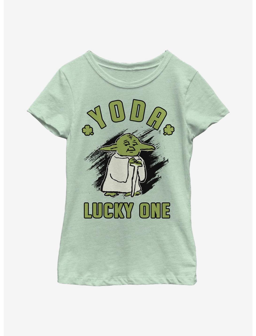 Star Wars Doodle Yoda Lucky Youth Girls T-Shirt, MINT, hi-res