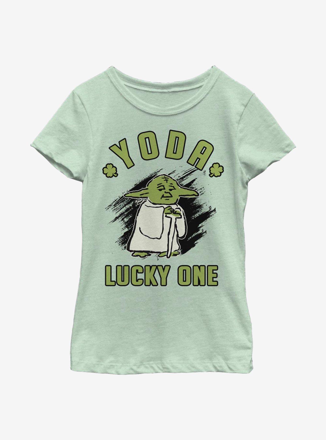 Star Wars Doodle Yoda Lucky Youth Girls T-Shirt, , hi-res