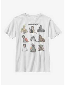 Star Wars Retro Character Cast Youth T-Shirt, , hi-res