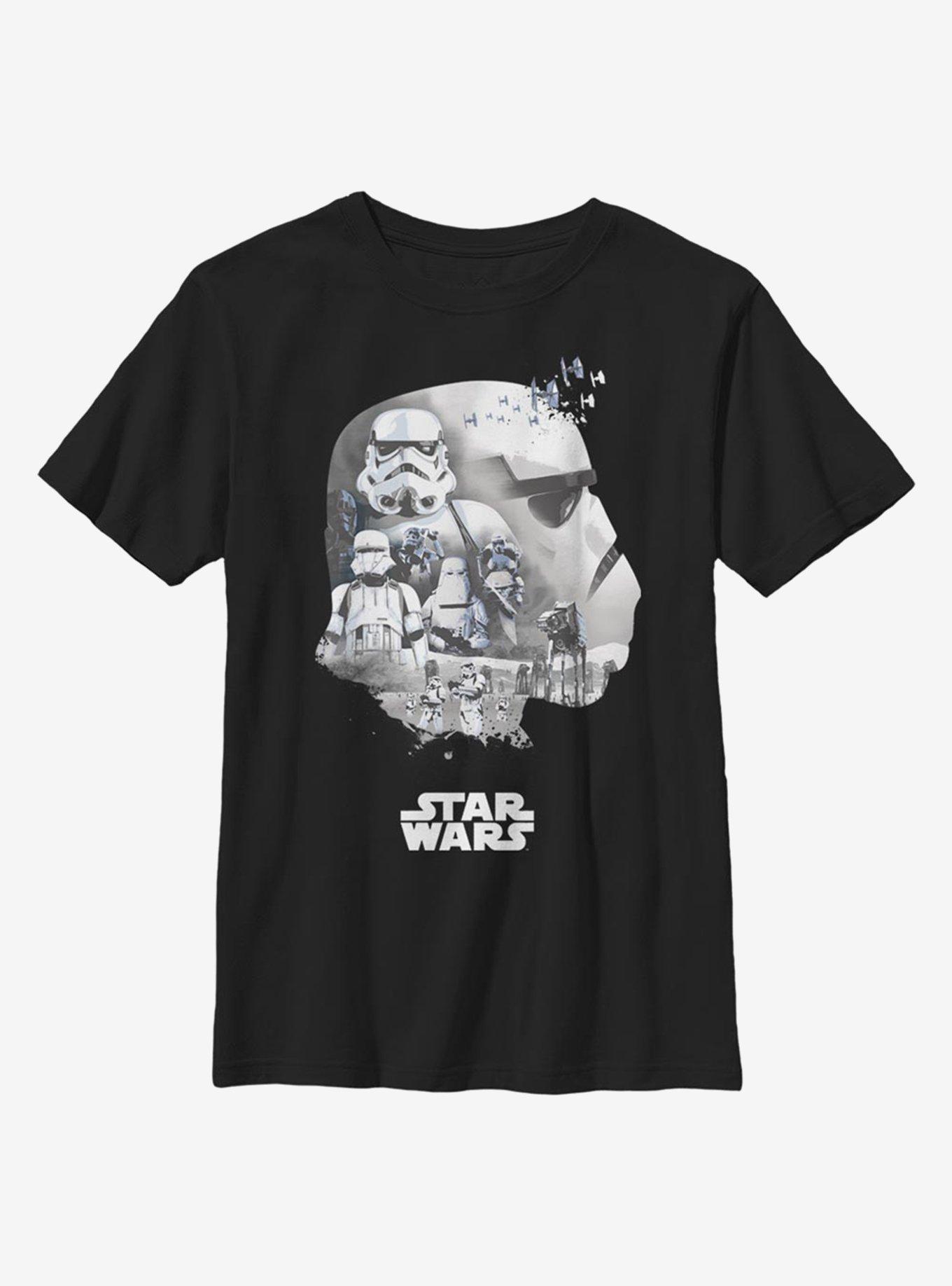 Star Wars Trooper Head Fill Youth T-Shirt, BLACK, hi-res view 1