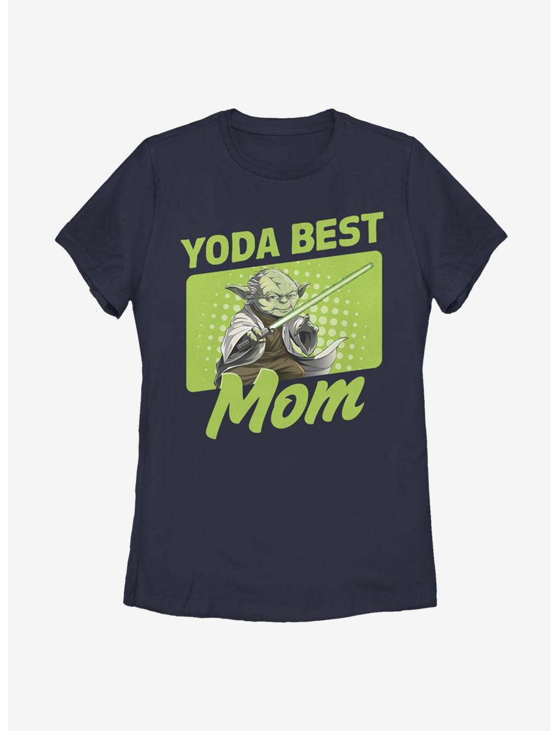 Star Wars Yoda Best Mom Womens T-Shirt, NAVY, hi-res