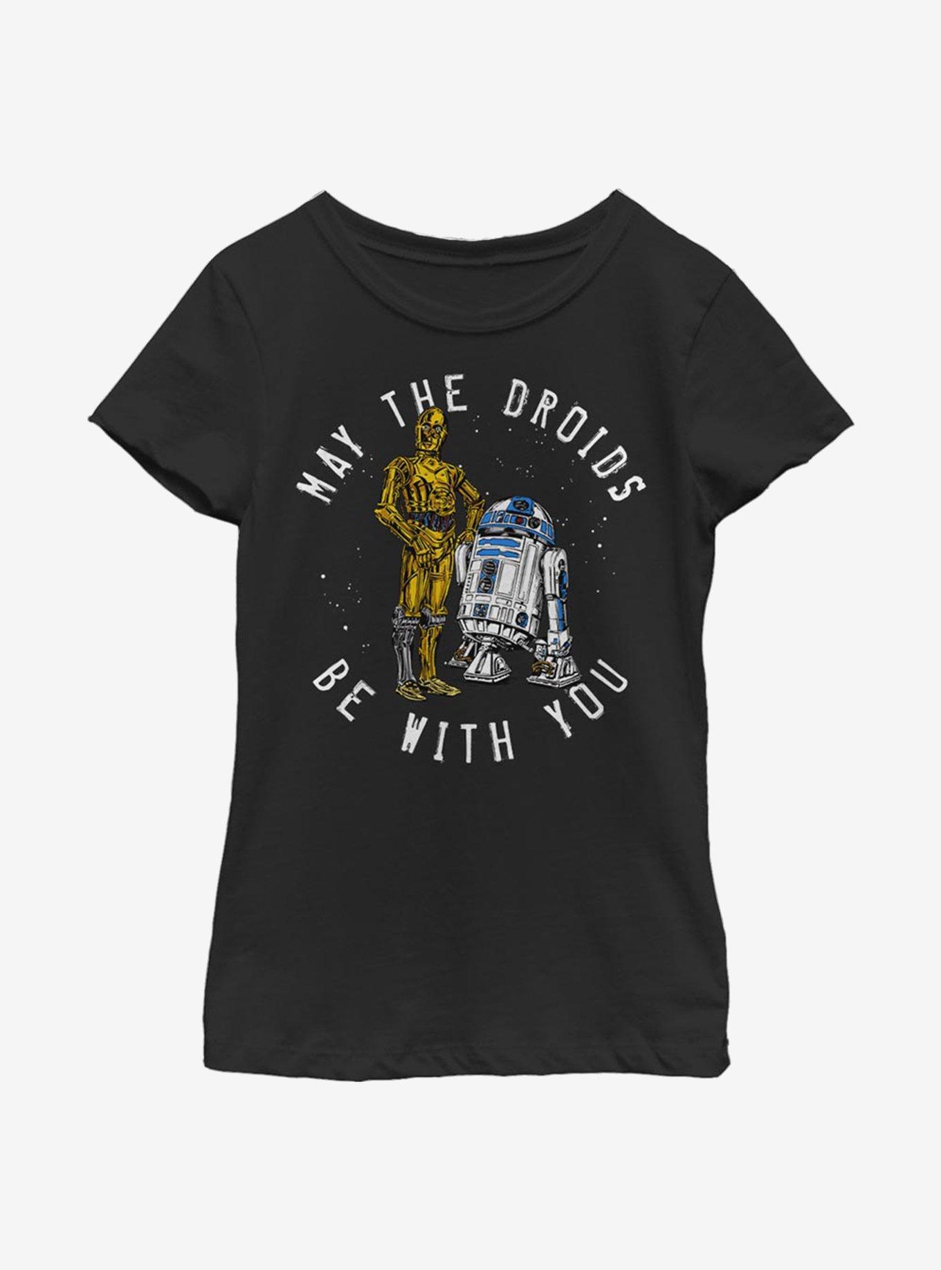 Star Wars Droid Luck Youth Girls T-Shirt, BLACK, hi-res