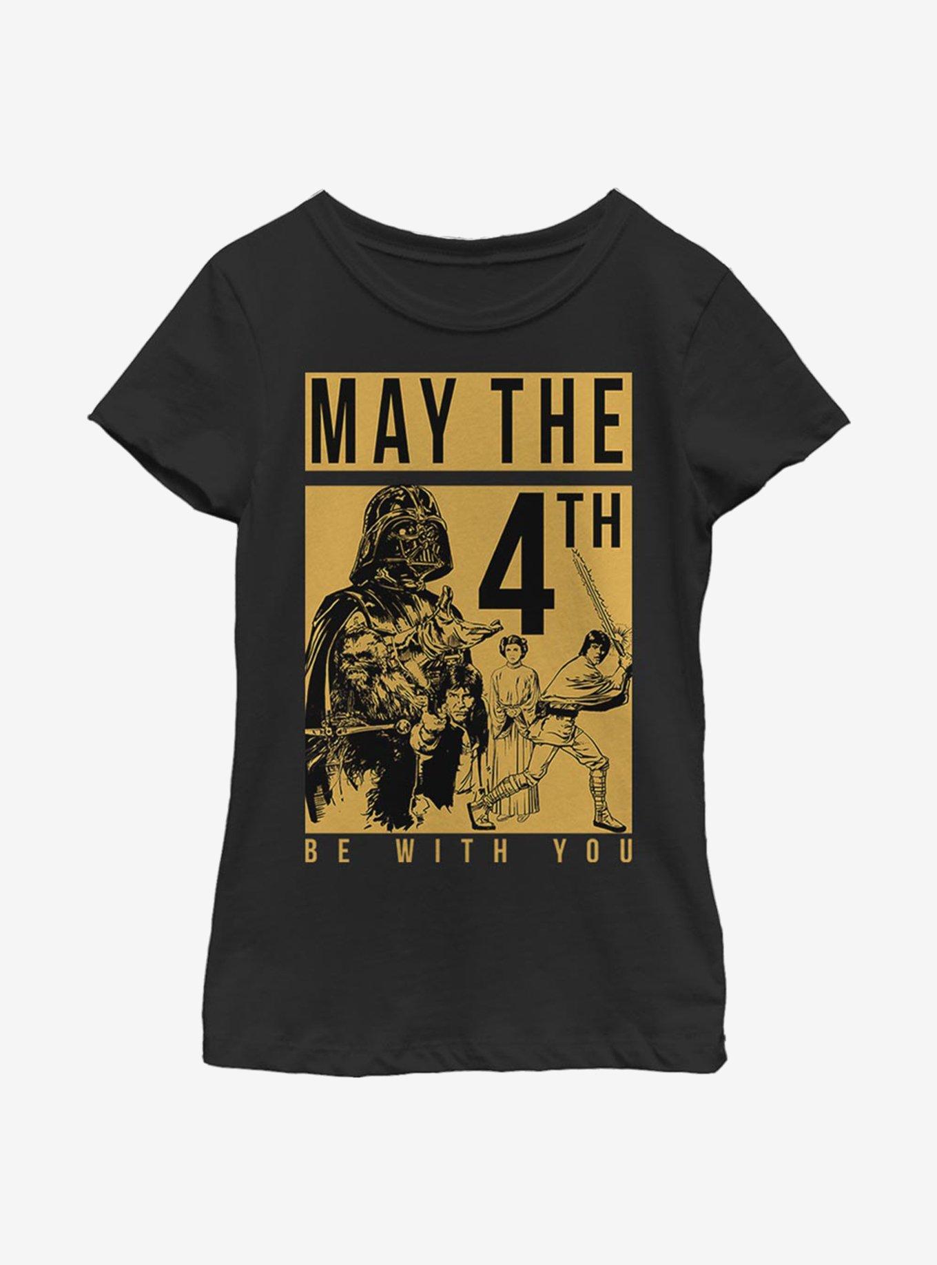 Star Wars Fourth Box Youth Girls T-Shirt, BLACK, hi-res