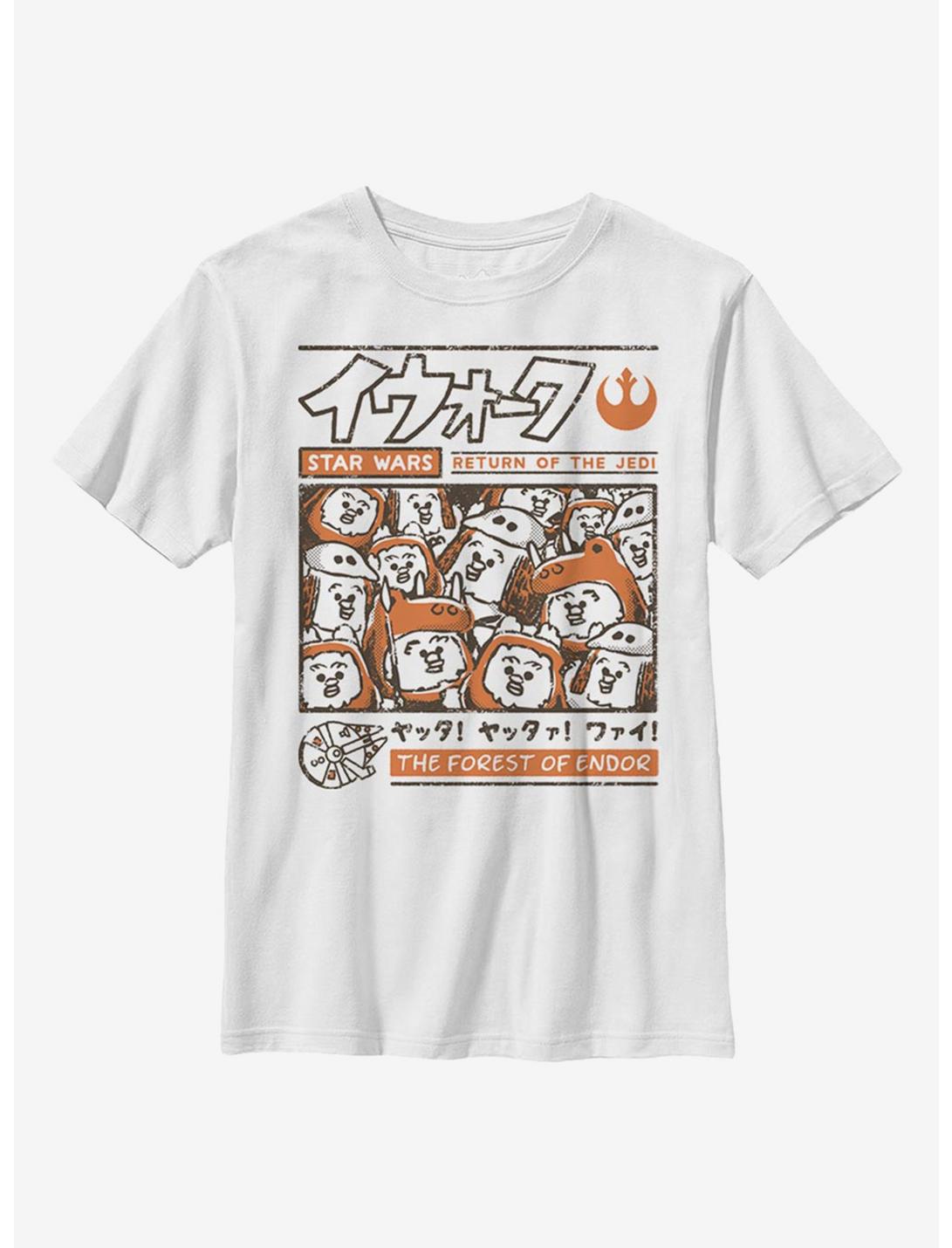Star Wars Ewok Manga Youth T-Shirt, WHITE, hi-res