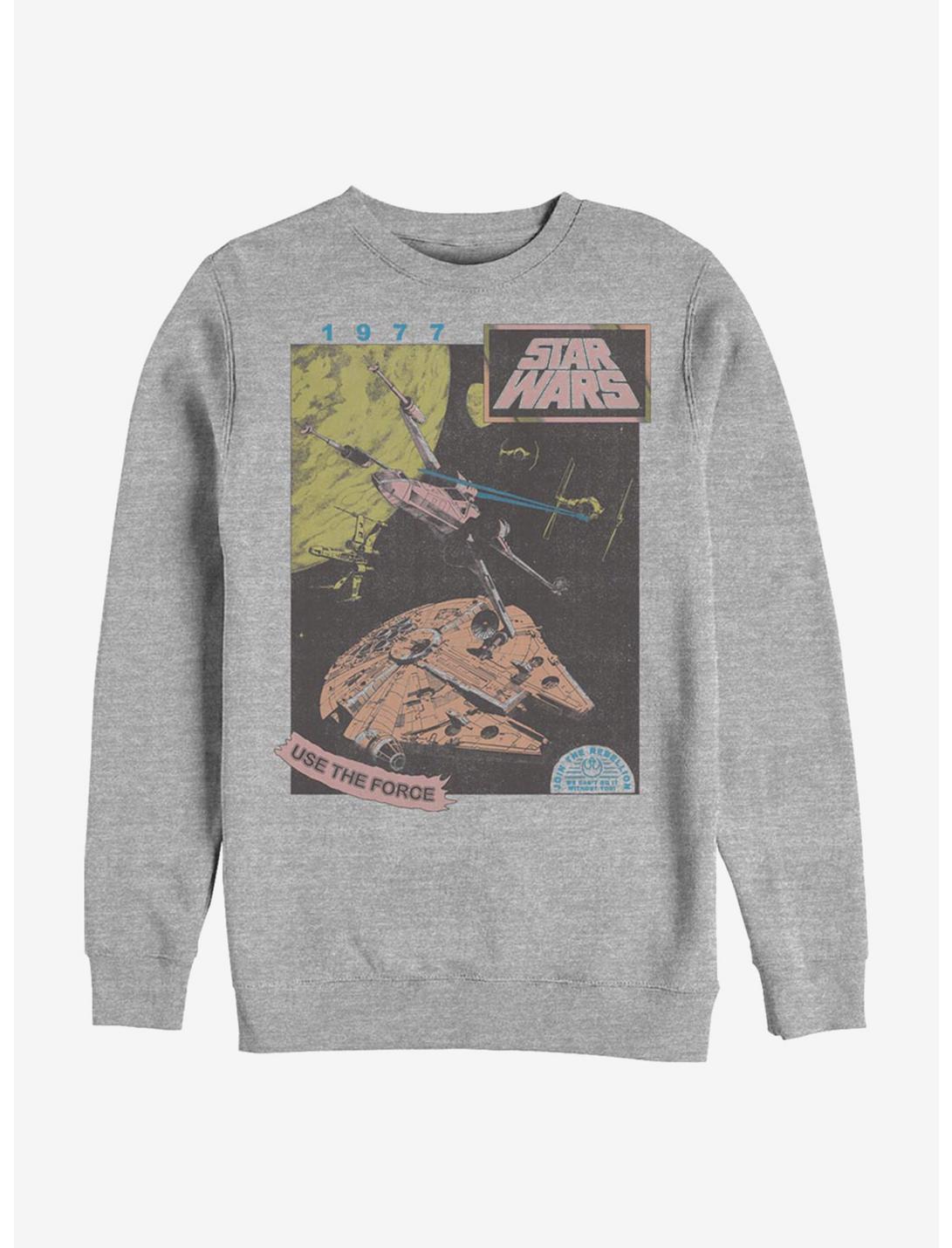 Star Wars Vintage Dogfight Sweatshirt, ATH HTR, hi-res