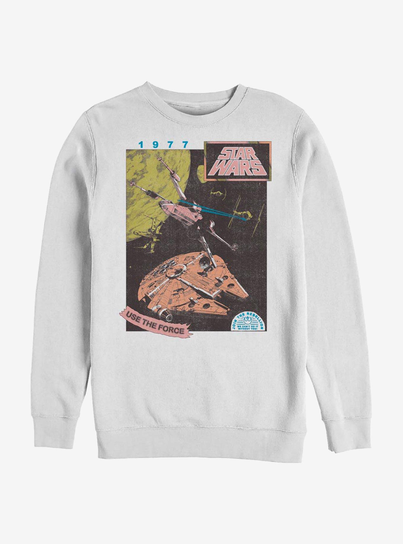 Star Wars Vintage Dogfight Sweatshirt, WHITE, hi-res