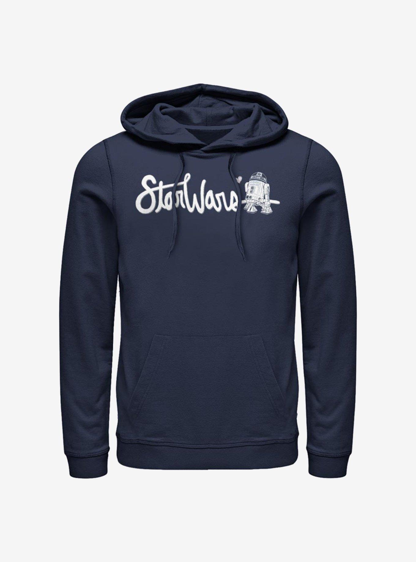 Star Wars Cursive R2-D2 Hoodie, NAVY, hi-res