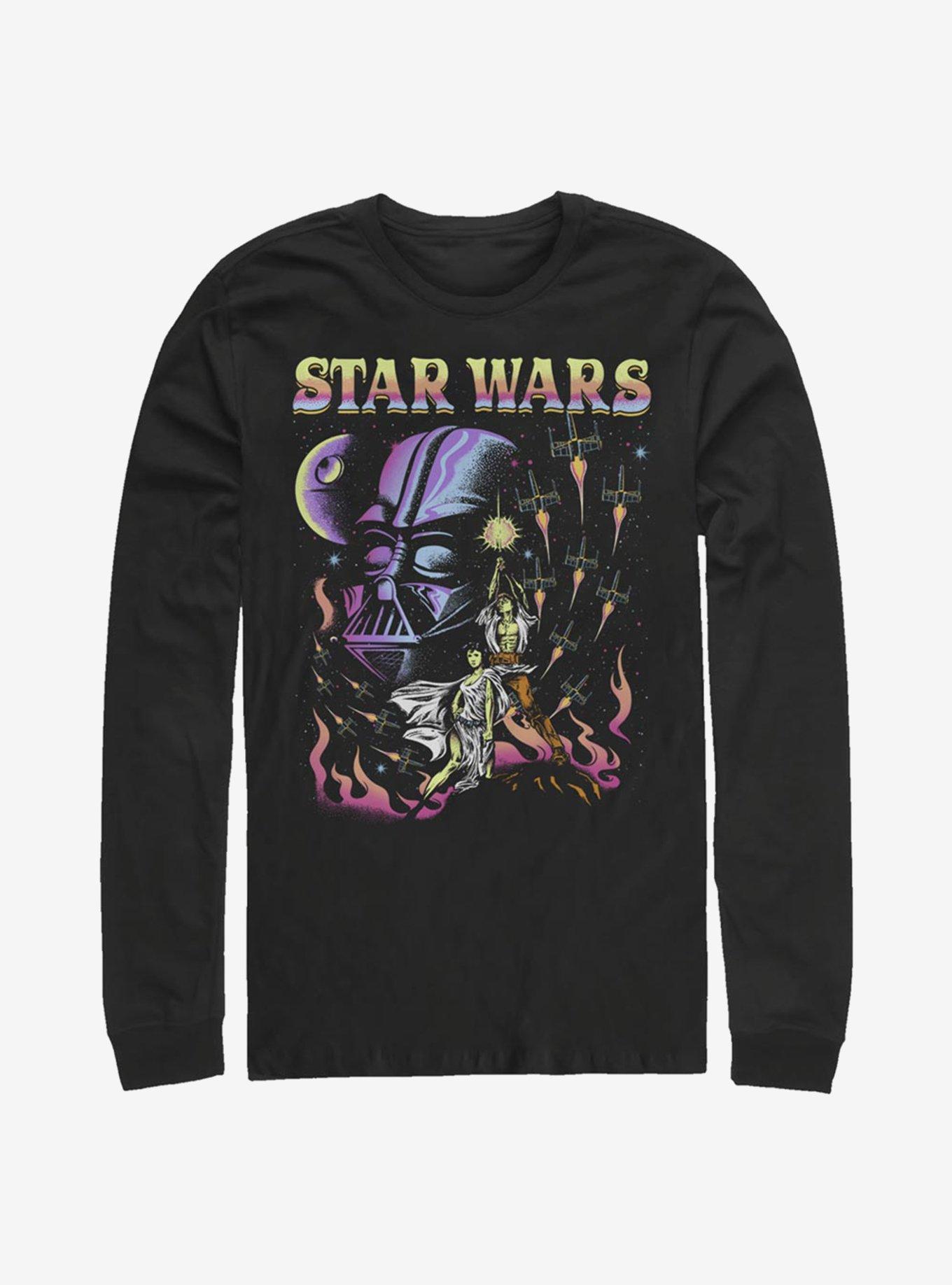Star Wars Blacklight Dark Side Long-Sleeve T-Shirt, BLACK, hi-res