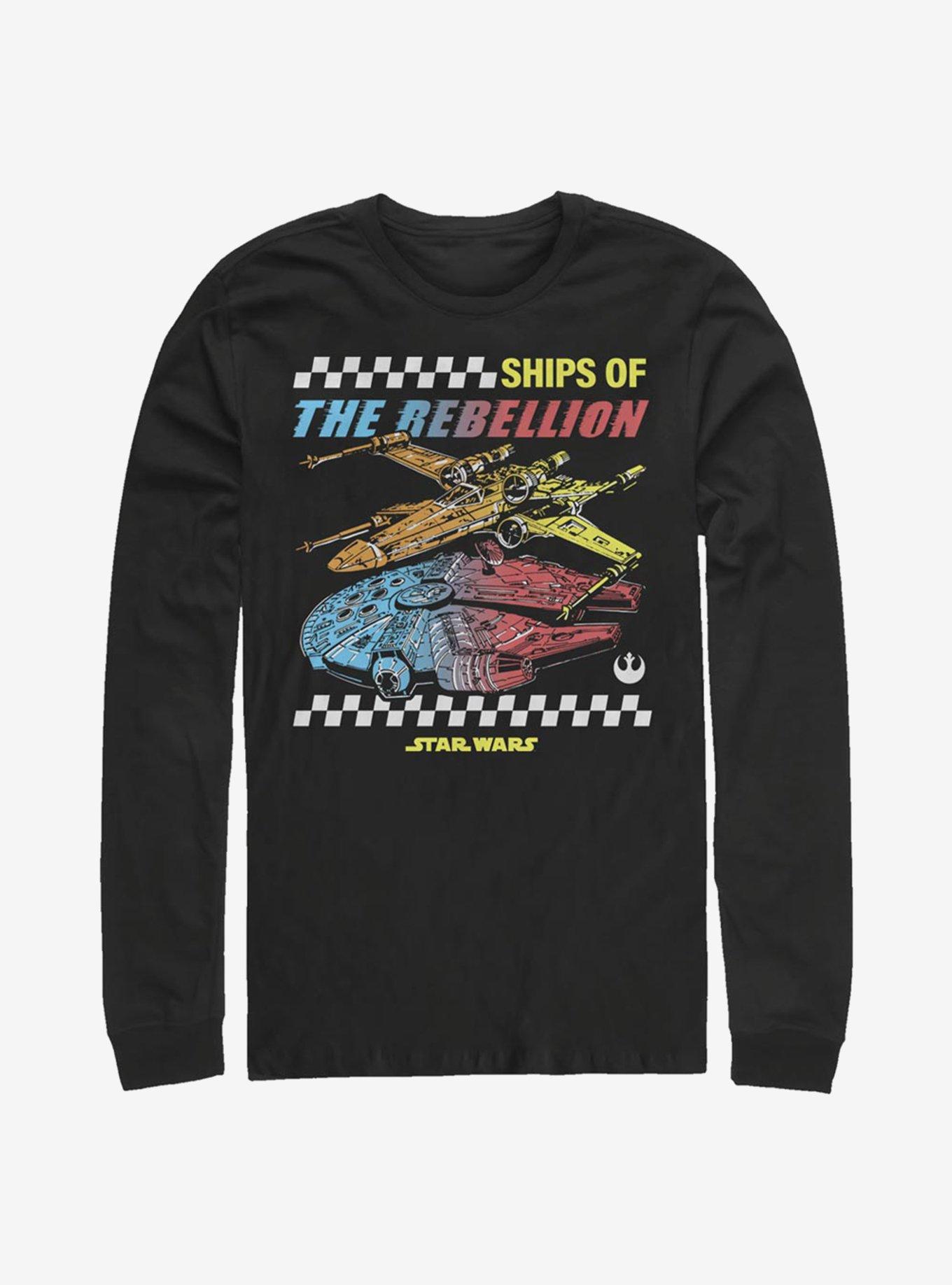 Star Wars Rebel Ships Long-Sleeve T-Shirt, BLACK, hi-res