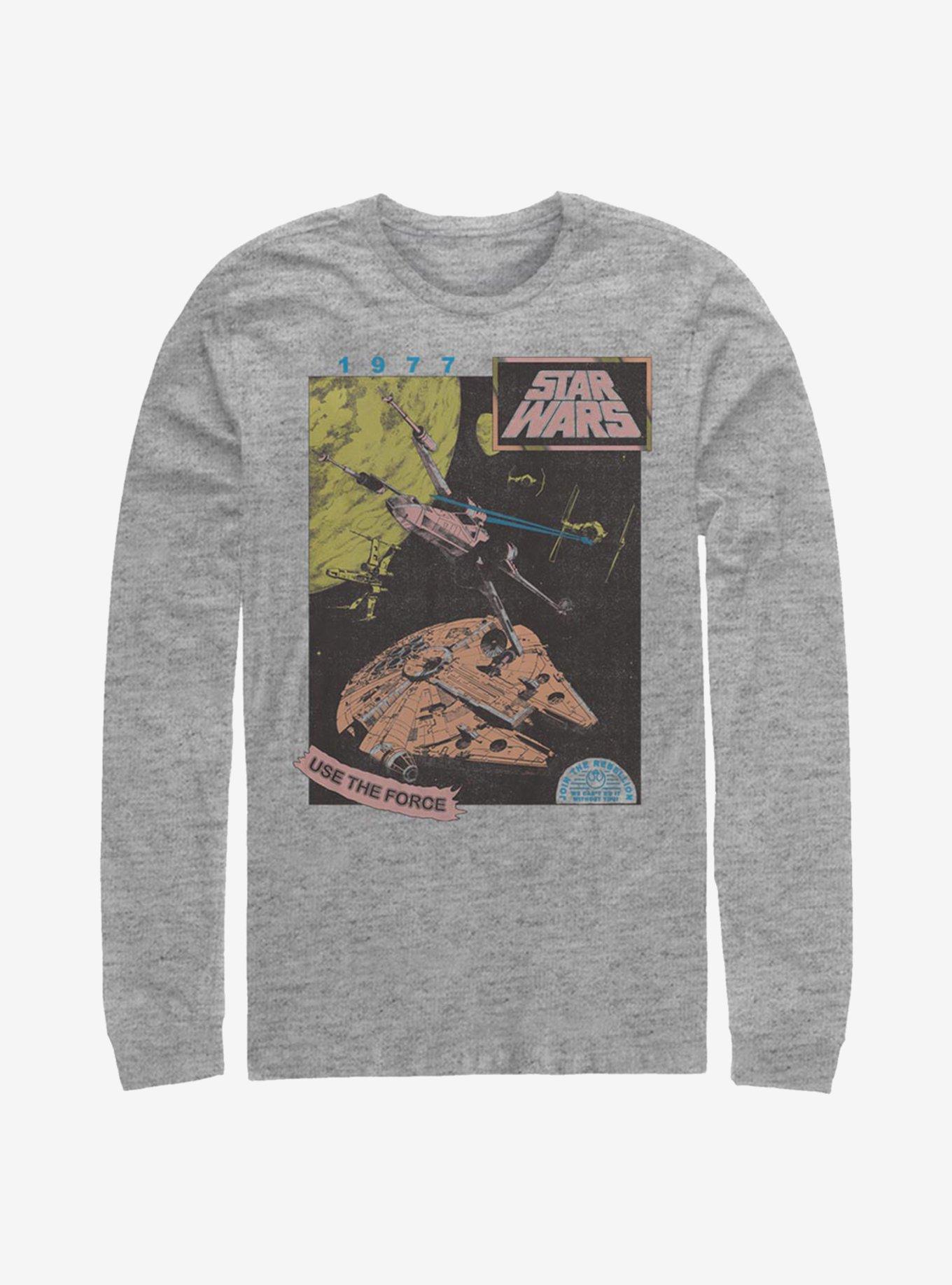 Star Wars Vintage Dogfight Long-Sleeve T-Shirt, ATH HTR, hi-res