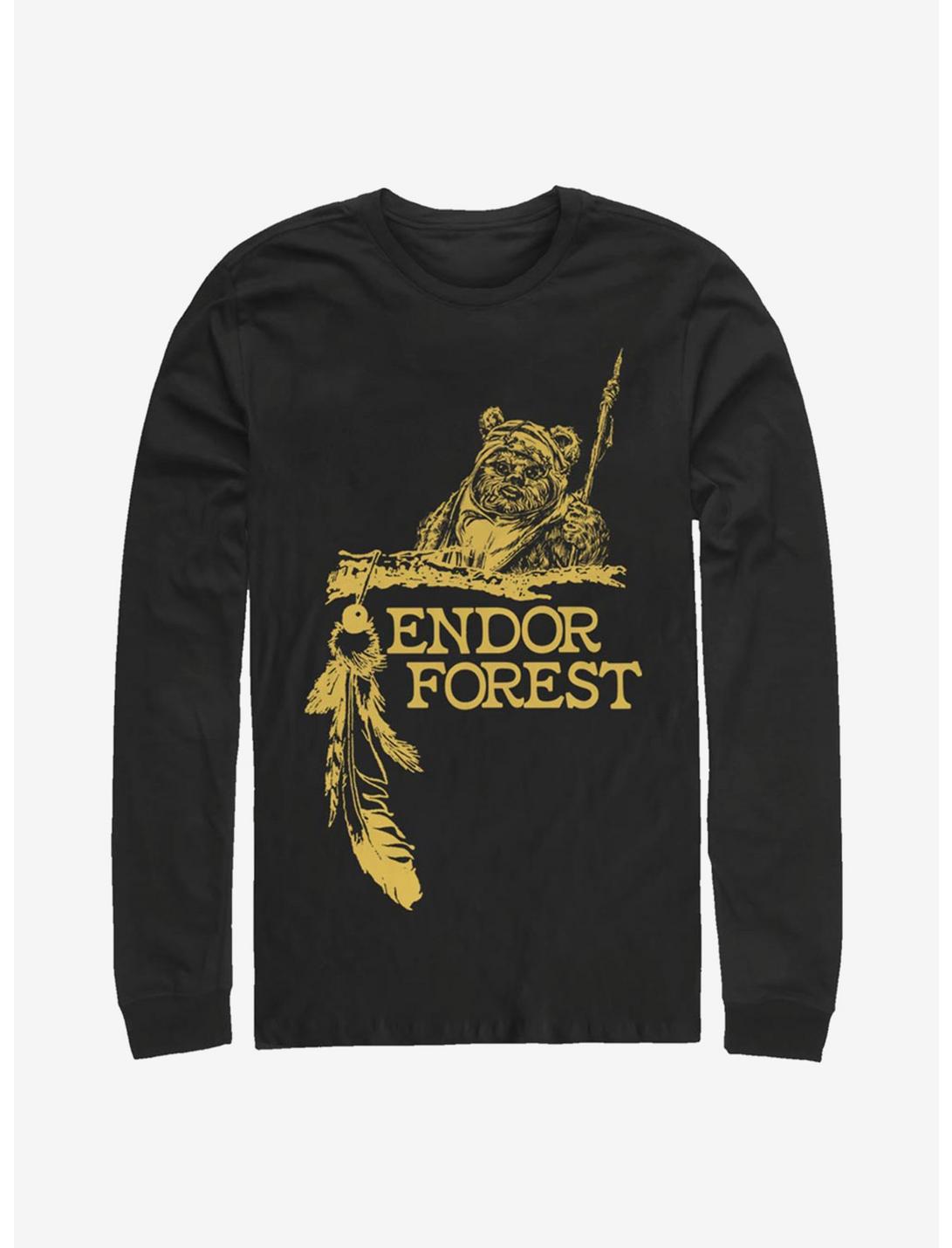 Star Wars Endor Forest Long-Sleeve T-Shirt, BLACK, hi-res