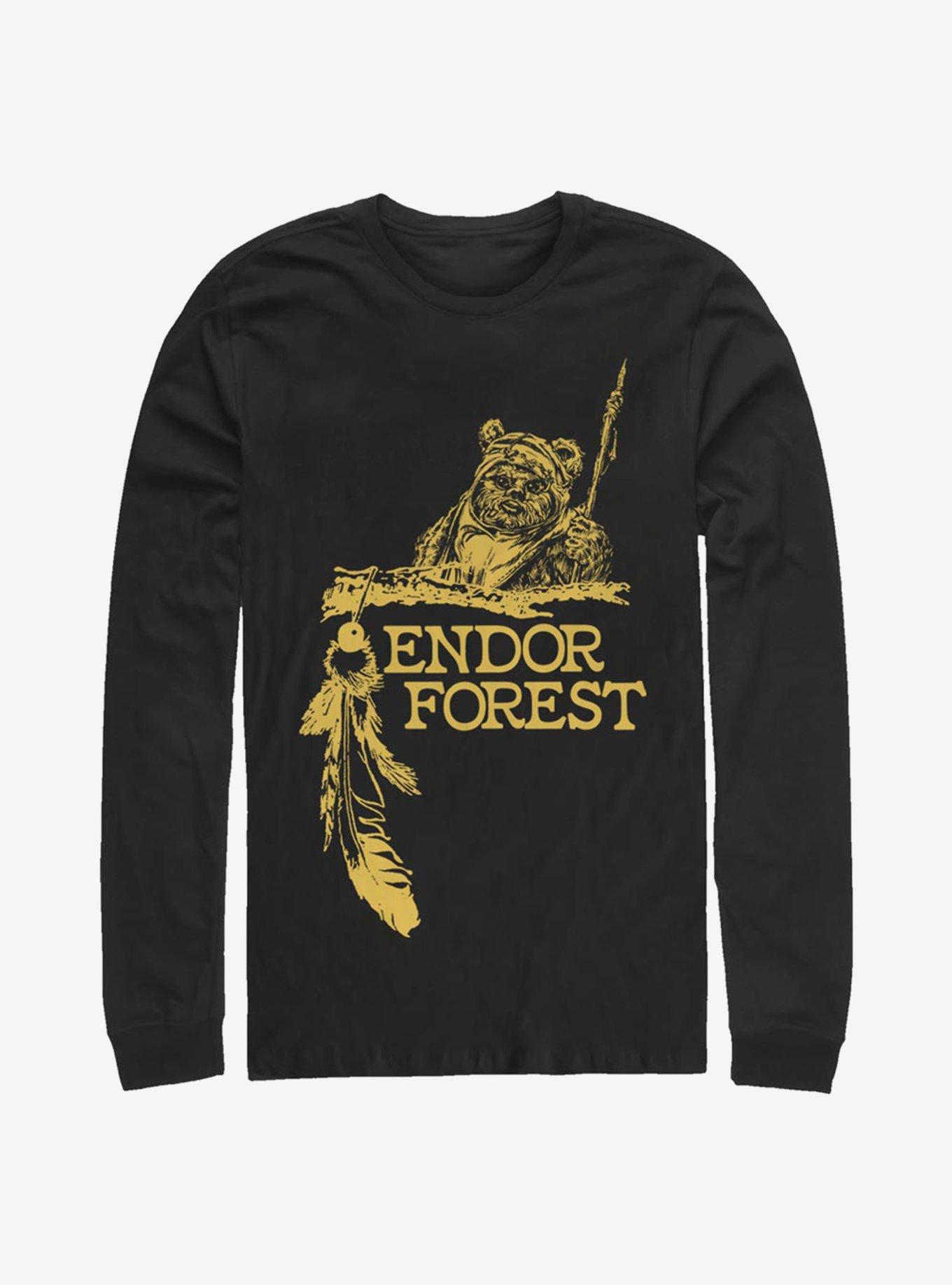 Star Wars Endor Forest Long-Sleeve T-Shirt, BLACK, hi-res