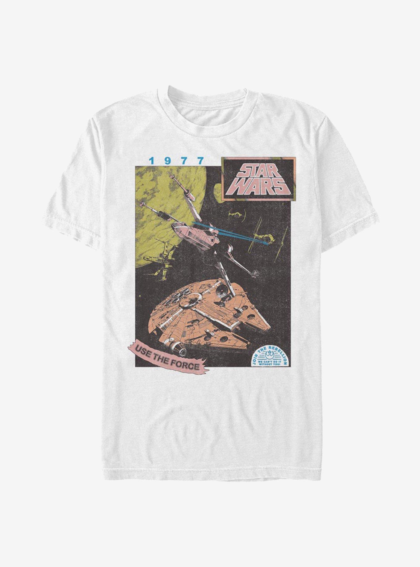 Star Wars Vintage Dogfight T-Shirt, WHITE, hi-res