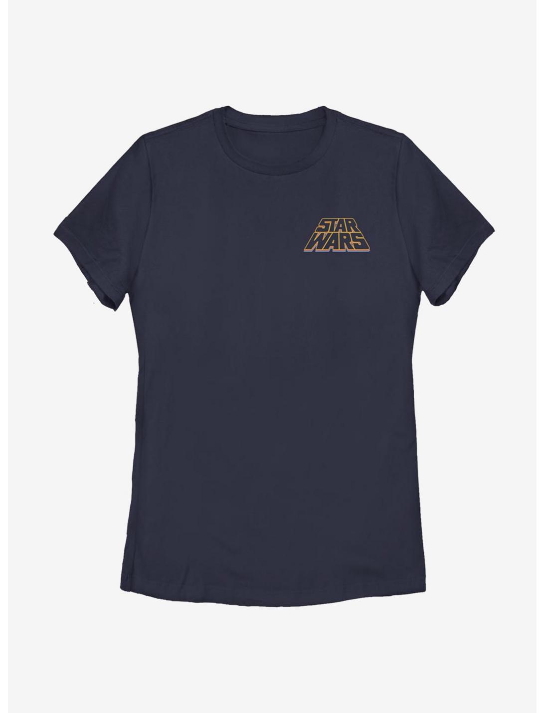 Star Wars Slant Lines Pocket Logo Womens T-Shirt, NAVY, hi-res