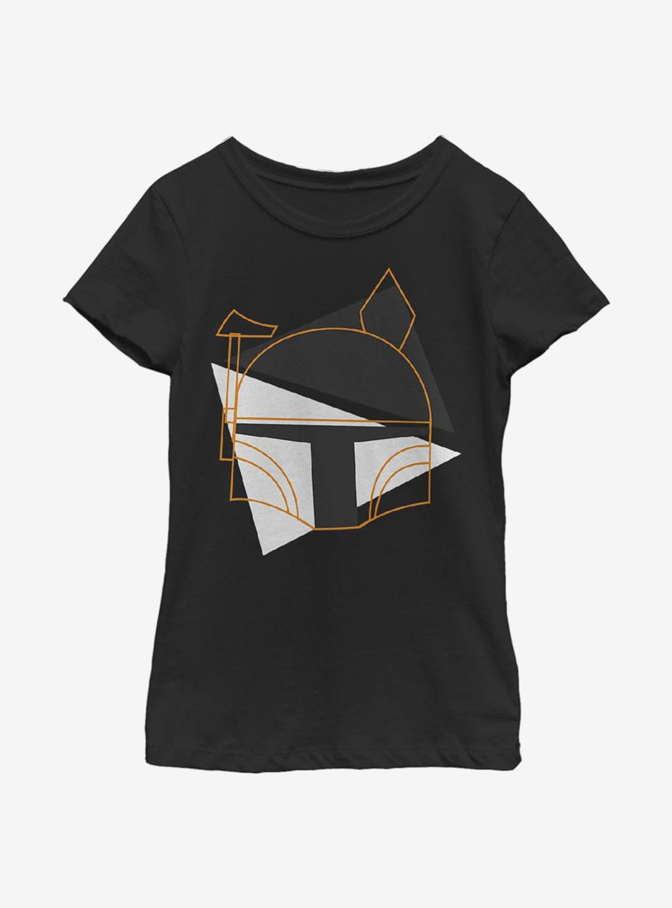 Star Wars Spooky Boba Lines Youth Girls T-Shirt, , hi-res