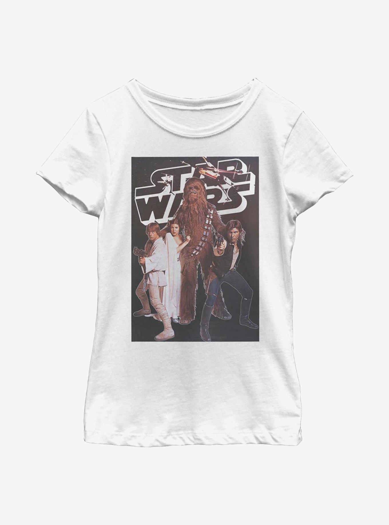 Star Wars Group Youth Girls T-Shirt, WHITE, hi-res