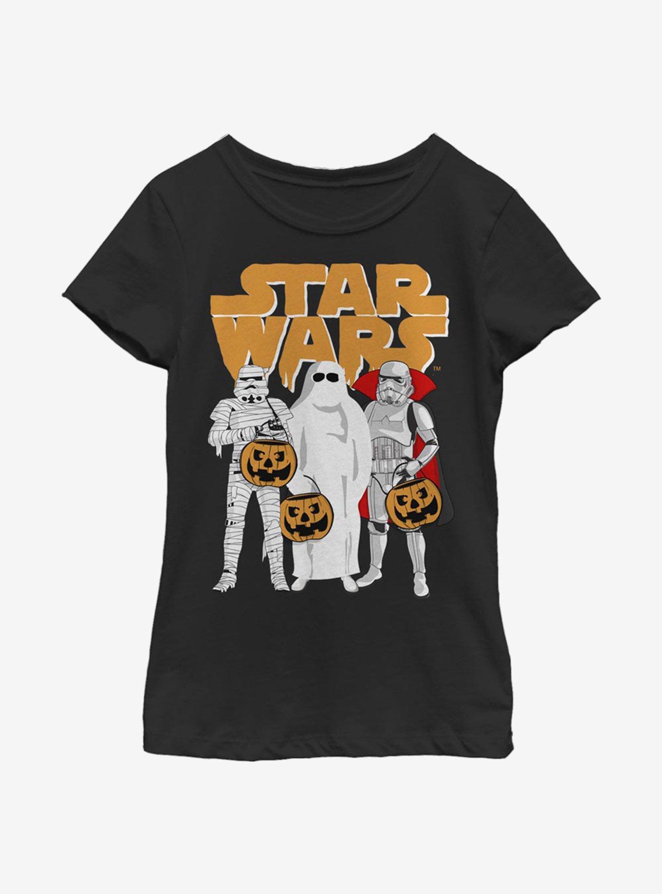 Star Wars Trick Or Treat Youth Girls T-Shirt, BLACK, hi-res