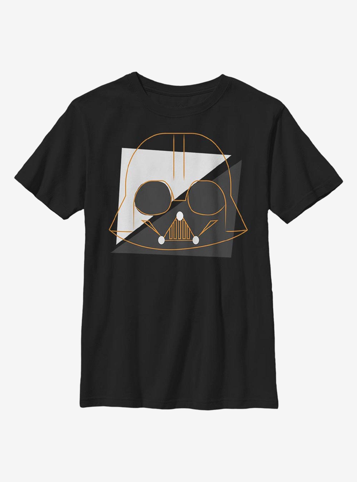 Star Wars Spooky Vader Lines Youth T-Shirt, BLACK, hi-res