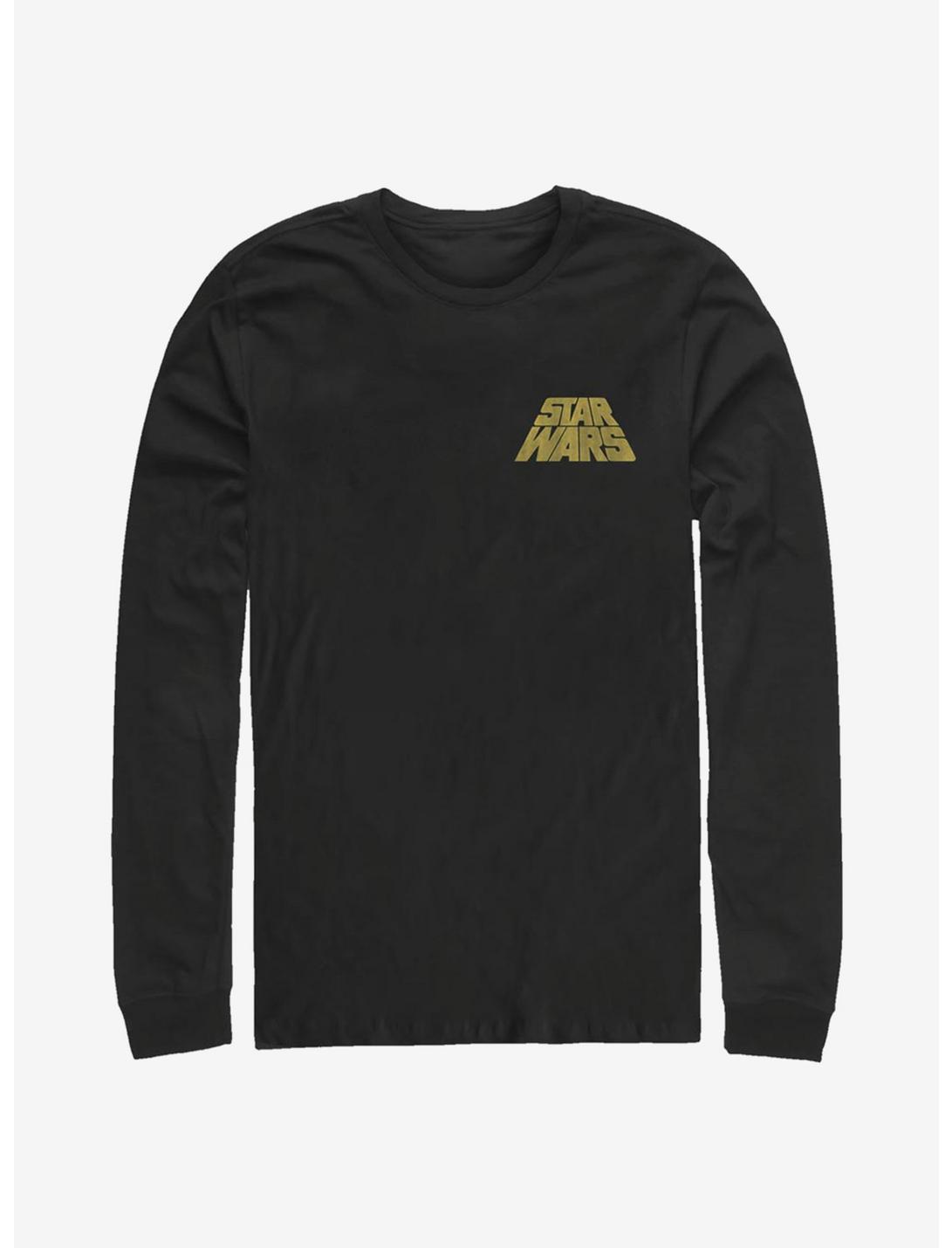 Star Wars Distressed Slant Logo Long-Sleeve T-Shirt, BLACK, hi-res