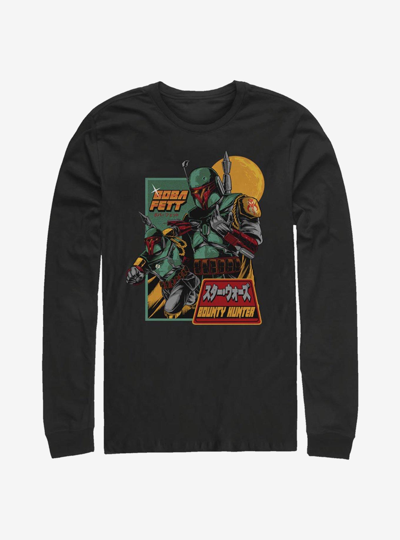 Star Wars The Mandalorian Japanese Text Long-Sleeve T-Shirt