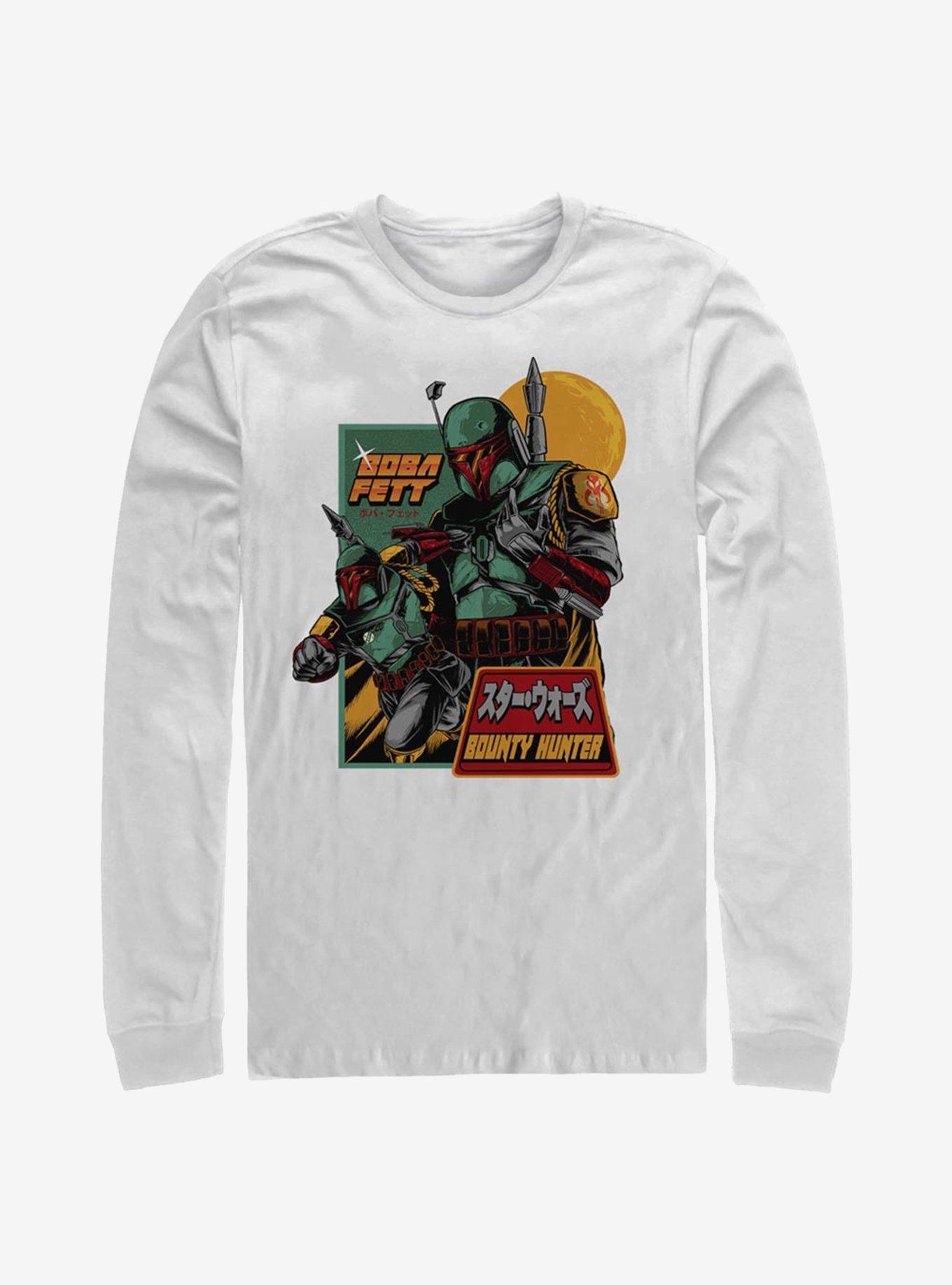 Star Wars The Mandalorian Japanese Text Long-Sleeve T-Shirt
