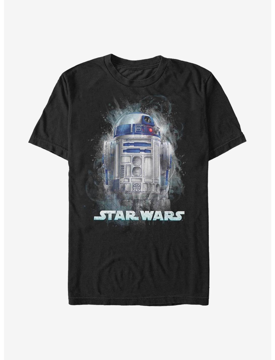 Star Wars R2D2 Logo Gradient T-Shirt, BLACK, hi-res