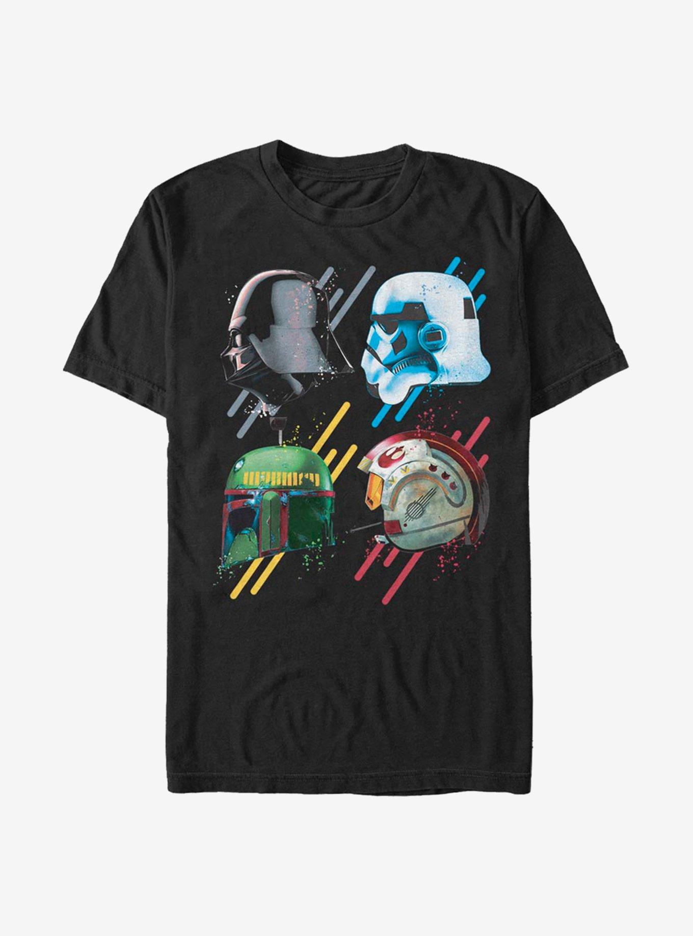 Star Wars Four Helmets T-Shirt, BLACK, hi-res