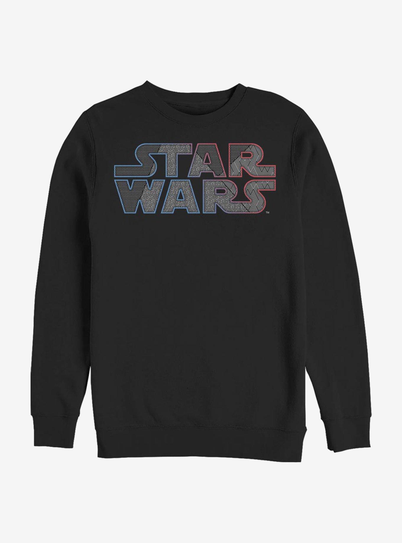 Star Wars Textured Logo Sweatshirt, BLACK, hi-res