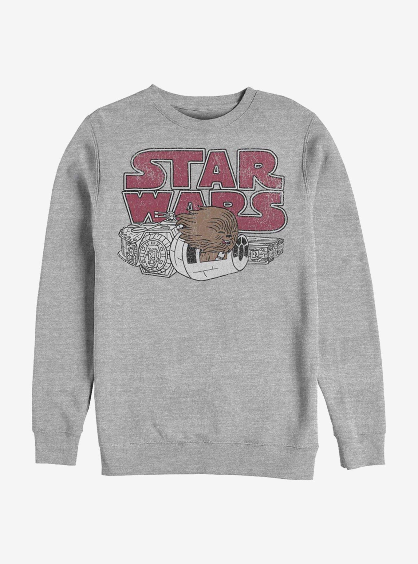 Star Wars Chewie Window Sweatshirt, ATH HTR, hi-res