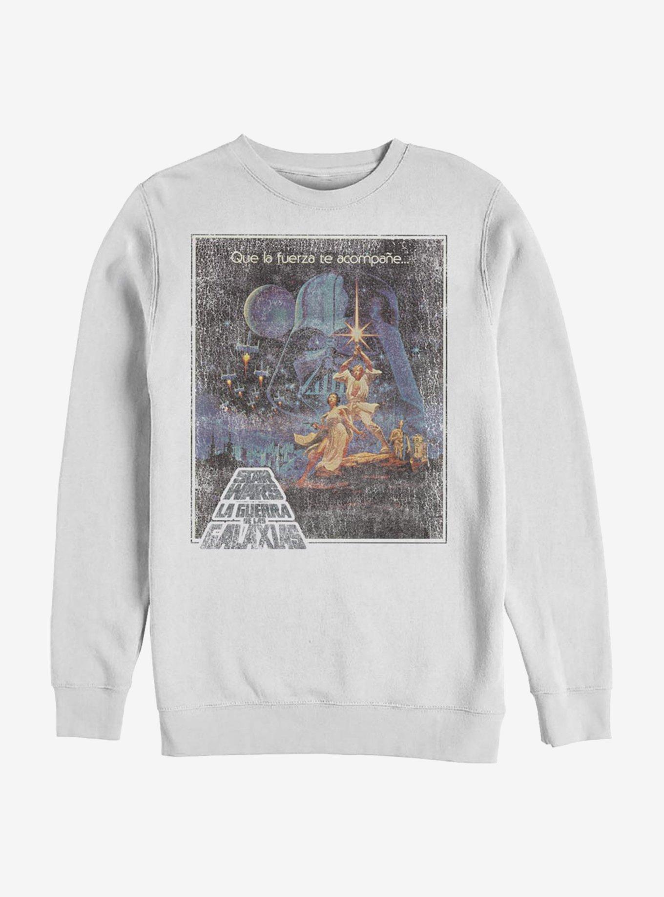 Star Wars Que La Fuerze Te Acompane Sweatshirt, WHITE, hi-res