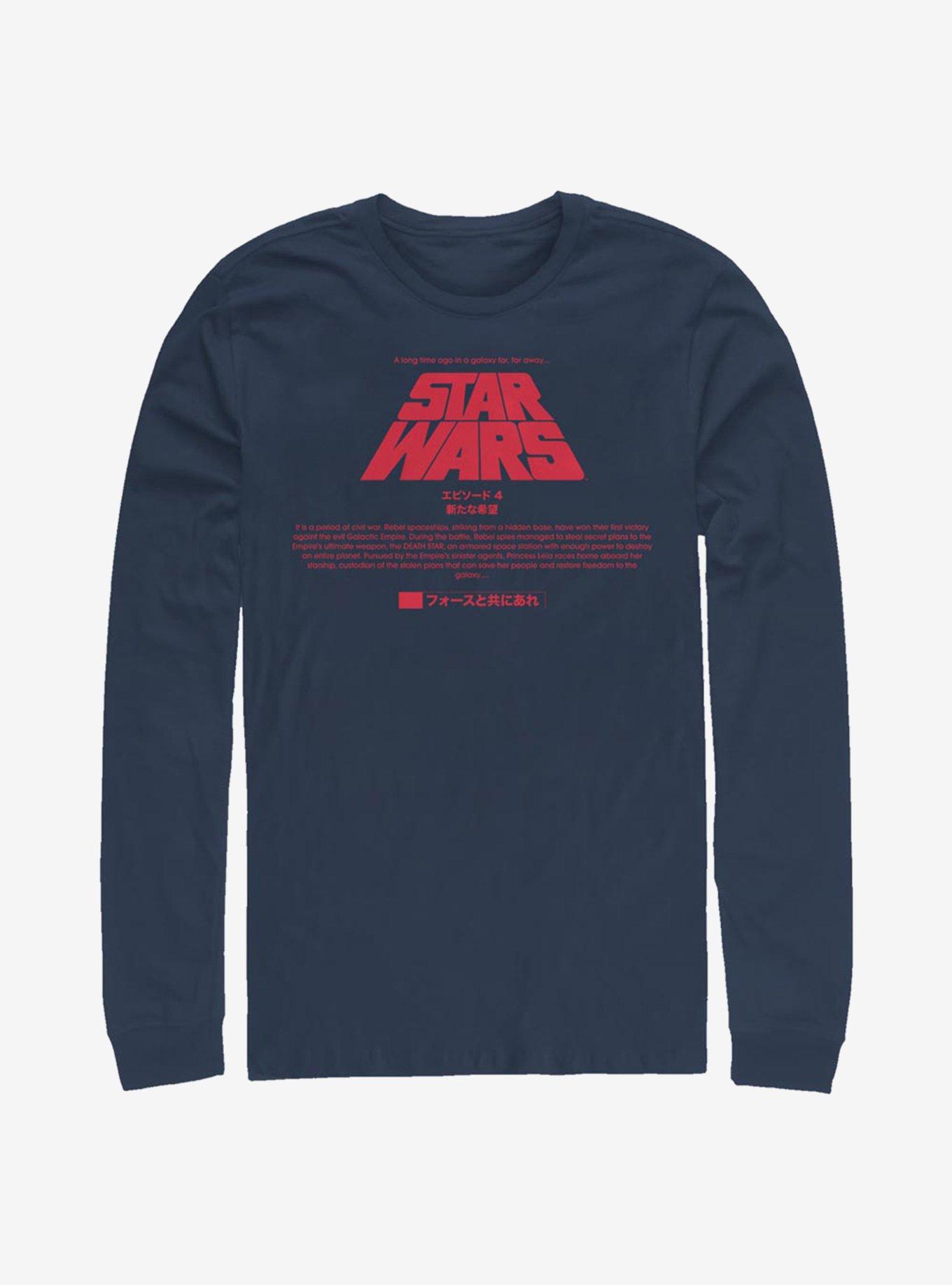 Star Wars Title Card Long-Sleeve T-Shirt, NAVY, hi-res