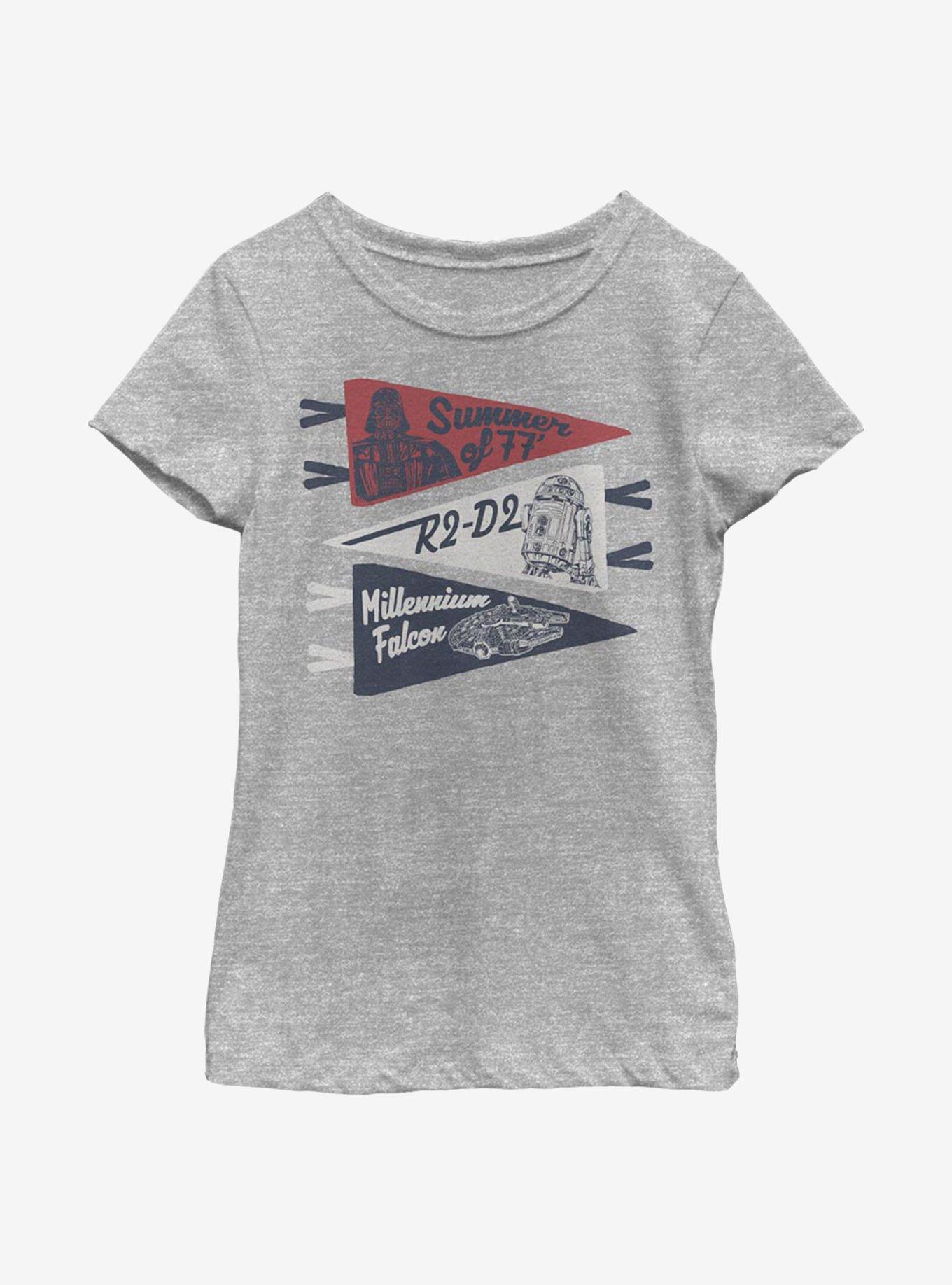 Star Wars Summer 77 Youth Girls T-Shirt, ATH HTR, hi-res
