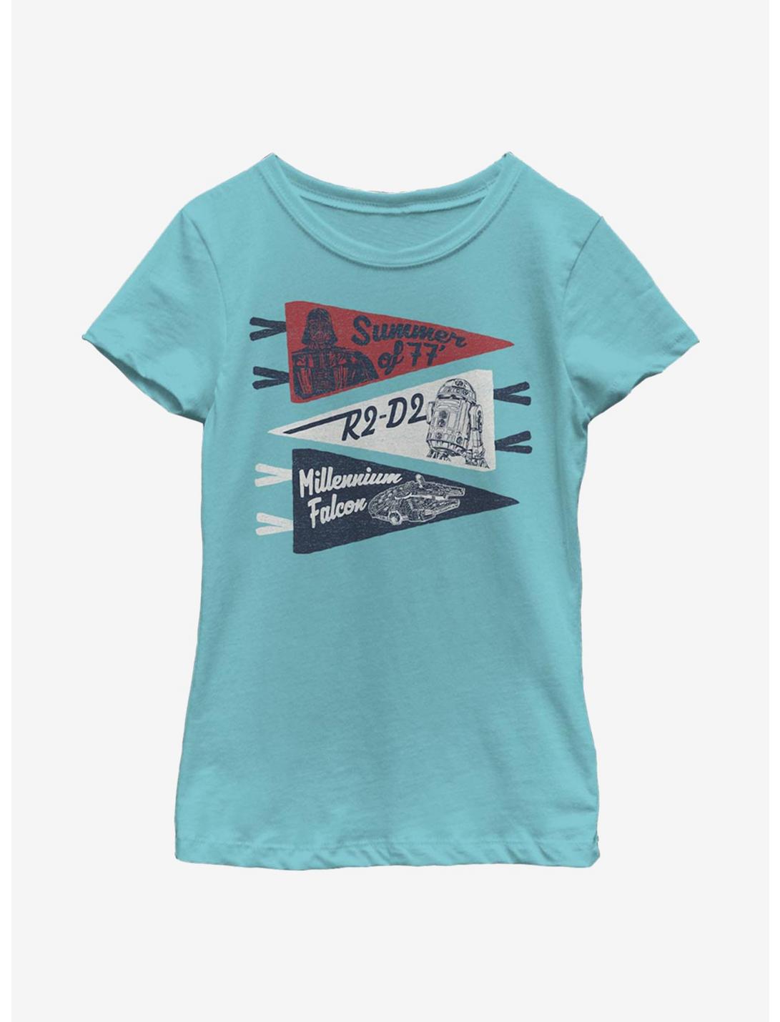 Star Wars Summer 77 Youth Girls T-Shirt, TAHI BLUE, hi-res