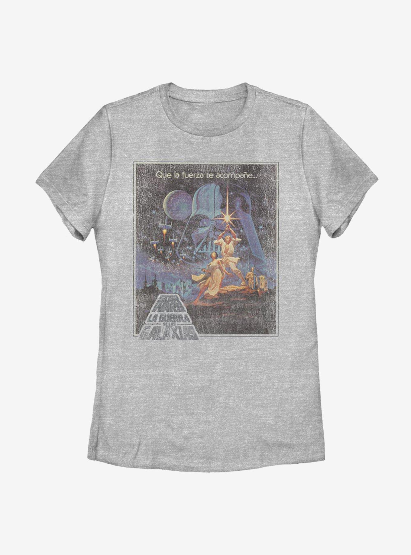 Star Wars Que La Fuerze Te Acompane Womens T-Shirt, ATH HTR, hi-res